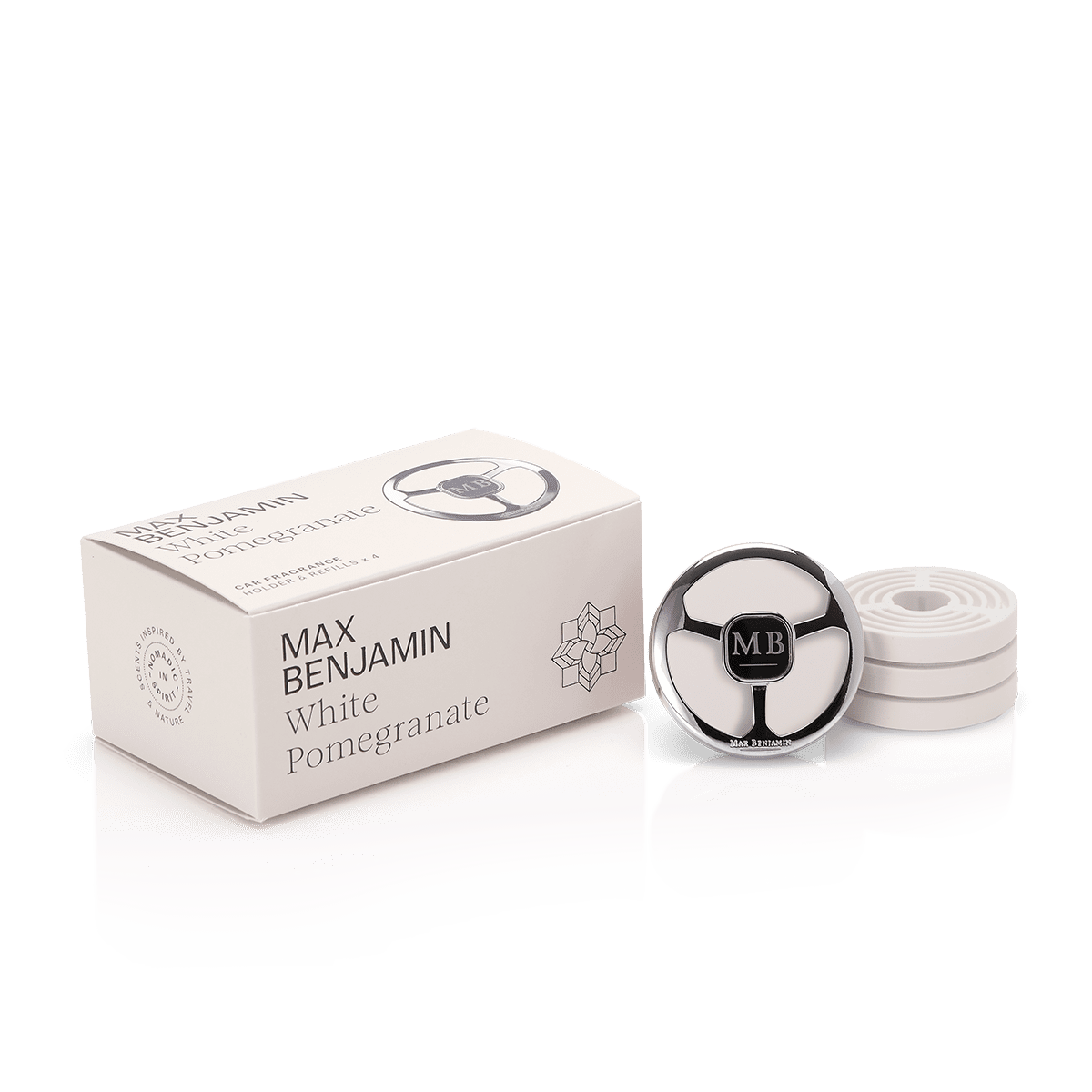 Max Benjamin White Pomegranate Car Fragrance Gift Set