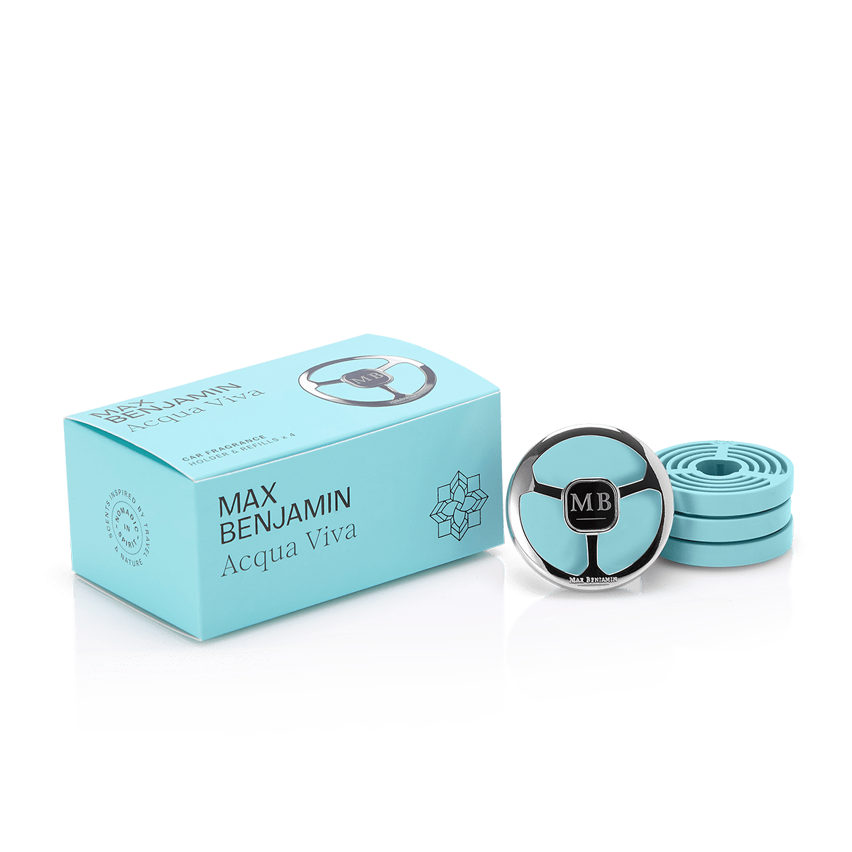 Max Benjamin Acqua Viva Car Gift Set — 4 Refills