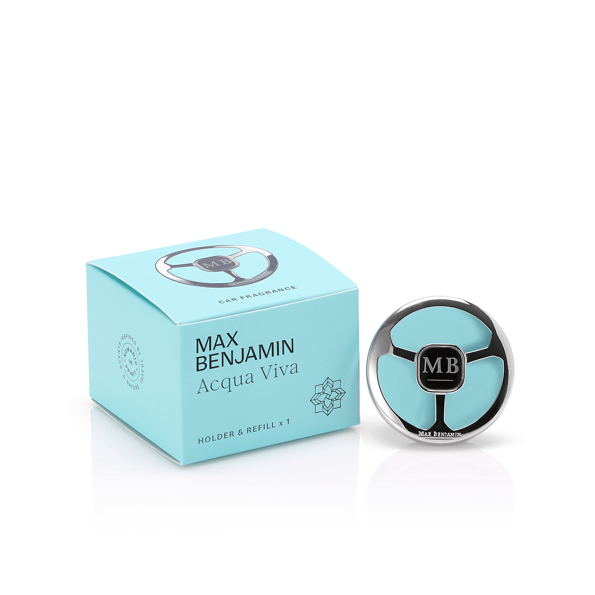 Max Benjamin Acqua Viva Car Fragrance Set — 1 Refill